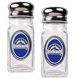 MLB Colorado Rockies Salt and Pepper Shaker Set with Crystal Coat