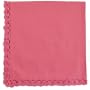 Pink Sorbet Crochet Trim Cloth Dinner Napkins Set of 12