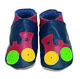 Choo Navy, cute soft leather baby shoes, Medium 6-12 months [並行輸入品]