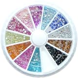 1200 2mm Round Premium Quality Shiny Nail Art Rhinestone Wheel Kit