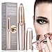 Eyebrow Trimmer for Women, Eyebrow Hair Trimmer, Upgraded Electric Eyebrow Trimmer with LED Light, Premium Eyebrow Trimmer for Painless Facial Hair Removal, Rose gold