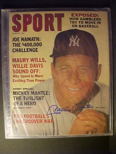Mickey Mantle New York Yankees Autographed August 1965 Sport Magazine
