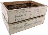 Plage Beau Soleil Aged Wood Vintage French look 6 bottle carrier