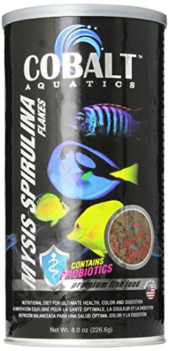Cobalt Brand Mysis Spirulina Flake Fish Food, 8-Ounce