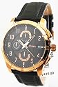 Men's Chronograph Black Leather