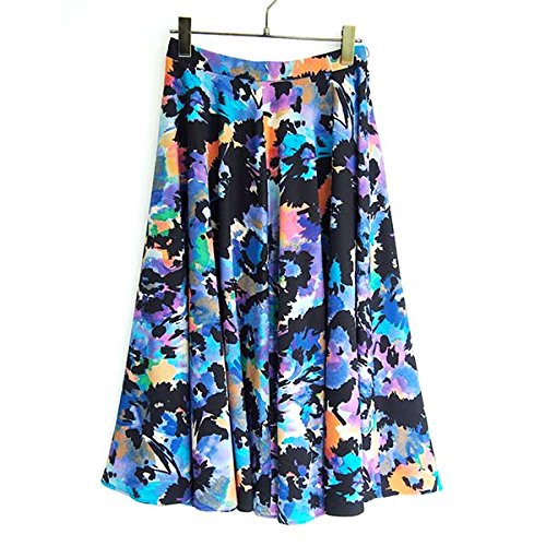 (グレースコンチネンタル)GRACE CONTINENTAL ペイントフラワースカート 36421171 BLACK