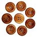 Imported 50Pcs Wooden Round Buttons with 4 Holes Sewing Craft Coffee RS.325.00