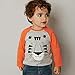 Soda Park Boys Long Sleeve Solid Cotton Cute Tiger Graphic T Shirt