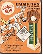 PEZ - Baseball Dispenser Metal Tin Sign 12.5"W x 16"H
