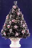 3' Lighted Fiber Optic Decorated Peppermint Candy Christmas Tree