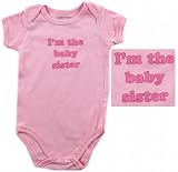 Baby-Says Bodysuit - Im the Baby Sister, 3-6 months