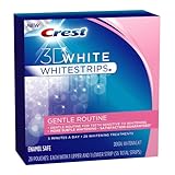 Crest 3D White Whitestrips Gentle Routine Enamel Safe Dental Whitening Kit, 28-count Carton