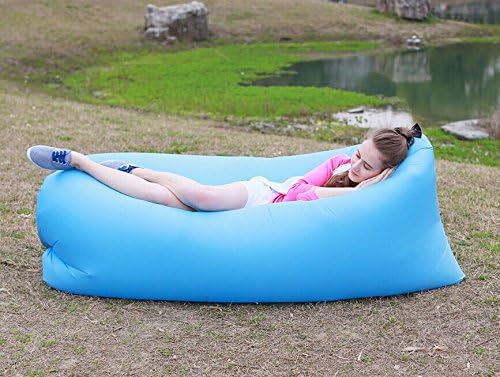 Outdoor Inflatable Hangout Portable Bag Lounger - High Quality Nylon Fabric - Suitable For Camping, Beach Couch Sofa, Dream Chair Garden Cushion, Pool Party, Sleeping Air Bed