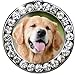 Golden Retriever Ornament - I love Goldens Christmas Ornament - Place for a Picture of Your Favorite Golden Retriever - Hanging Paw Print Designs with Red Ribbon