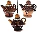 Set of 3 Coffee Break Gingerbread Teapot Christmas Ornaments