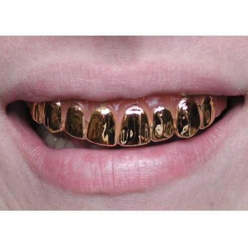 Gold Metallic Grillz Teeth - Accessories & Makeup