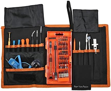Top Ten Tech 70 in 1 Repair Tool package with Magnetic Driver Kit, Precision Screwdriver Set for Cell Phone, Tablet, PC, Macbook, Electronics Repair Tool Kit, with Clean Cloth (70 in 1 )