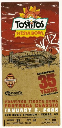 2006 Fiesta Bowl Ticket Stub Ohio State Notre Dame