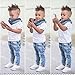 1Set Toddler Kids Baby Boys Short Sleeve T-Shirt Tops+Scarf+Trousers (4T / 4Years)