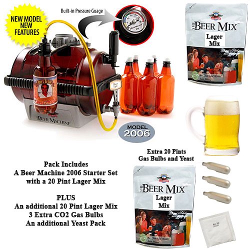 The Beer Machine 2006 with Bottling Feature - Lager Starter Pack + an Additional 20 Pint Lager Mix