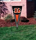 CINCINNATI BENGALS OFFICIAL LOGO PENNANT GARDEN FLAG + STAND