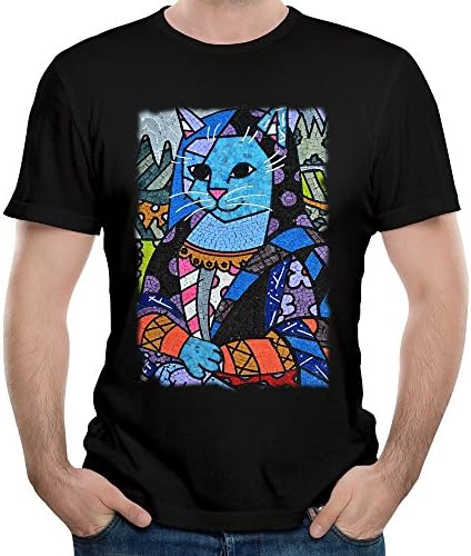 Men's Funny Cat Mona Lisa Leonardo Da Vinci T Shirt