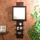 IMAGE OF Southern Enterprises Espresso Ladder Shelf Wall Mount Jewelry Armoire