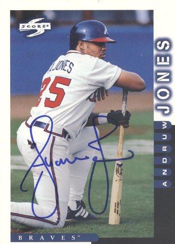 Andruw Jones Atlanta Braves Autographed/Hand Signed 1997 Score Card #1