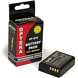 Opteka LP-E10 LPE10 2000mAh Ultra High Capacity Li-ion Battery Pack for Canon EOS Rebel T3 T5 1100D 1200D Kiss X50