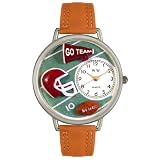 Whimsical Watches Unisex Football Tan Leather Watch #U0820008