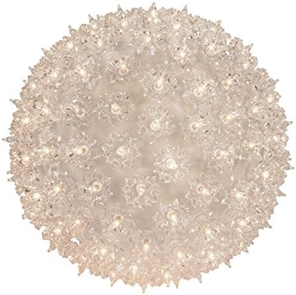 6" Starlight Sphere Incandescent Light, Indoor/Outdoor Mini Star Christmas Light Sphere Backyard Patio Globe Wedding Bistro Market Cafe Hanging Umbrella - CLEAR