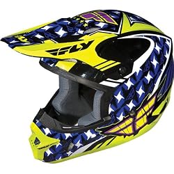 Fly Racing Kinetic Flash Adult Off-Road Motorcycle Helmet - Purple/Yellow/Black