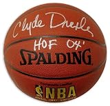 Clyde Drexler Signed HOF Spalding I/O Basketball