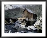Grist Mill and Glade Creek, Badcock State Park, WV Photography Framed Art Poster Print by David Davis, 39x31