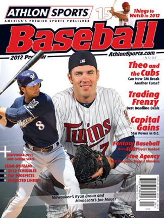 2012 Athlon Sports MLB Baseball Preview Magazine- Minnesota Twins/Milwaukee Brewers Cover