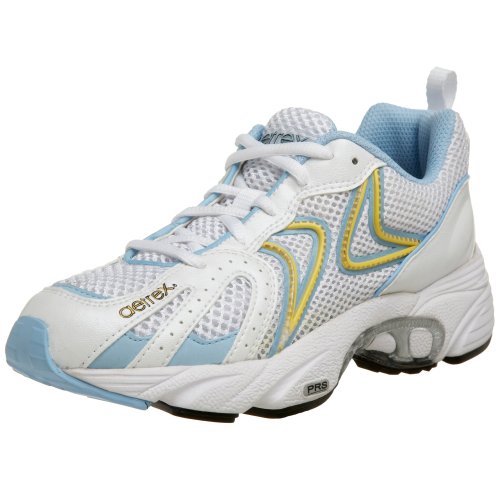 Aetrex Women's Z581W Zoom Runner Running Shoe,White/Blue,8 W US