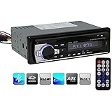 Bluetooth Digital Media Receiver, TurnRaise 1 DIN Bluetooth Car Stereo Audio FM Radio Receiver MP3 Player w/ Front AUX Input/USB Port/SD Card Slot/Remote Controller
