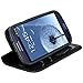 Galaxy S3 Case, Samsung Galaxy S3 Wallet Case, Slim Flip Folio [Kickstand Feature] Pu Leather Wallet Case with ID&Credit Card Slot for S3 - Black Leather Wallet