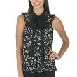 Anna Sui for Target&reg; Polyester Chiffon Top - Black/Cream