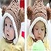 Susen 1pcs Lovely Kid Baby Dual Balls Girl Boys Knitting Wool Keep Warm Beanie Cap Hat (Coffee)