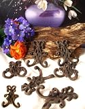 Cast Iron Floral Hooks Set of 6