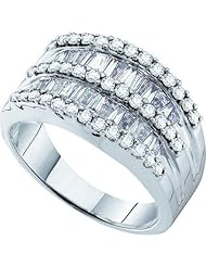 1.00CTW ROUND BAGGUETTE DIAMOND LADIES BAND