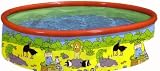 Beach Fun Rigid Sided Paddling Pool with soft inflatable top ring. (155cm)