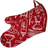 13 Cotton Oven Mitt - BBQ Tools Red