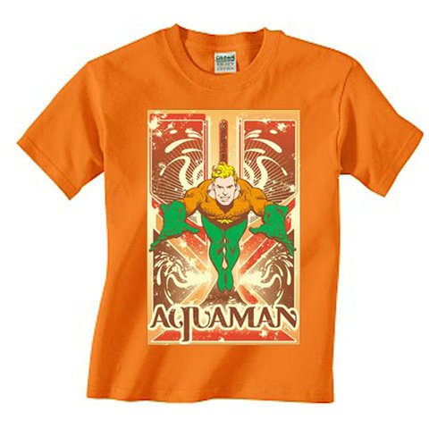  Aquaman Leaping Orange T-Shirt