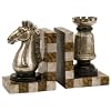 Chess Bookends Set Of 2, SET OF 2, BROWN IVORY