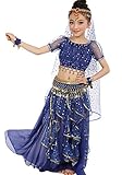 Astage Big Girls` Belly Dance Carnival Dancing Dress Royal Blue S-M