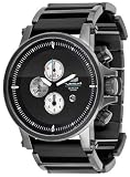 Vestal Unisex PLE022 Plexi Leather Gunmetal and Black Watch