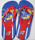 Kansas Jayhawks NCAA Unisex Big Logo Flip Flops