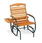 Jack Post Country Garden Hi-Back Glider Chair with Tray and Matte Green Frame
